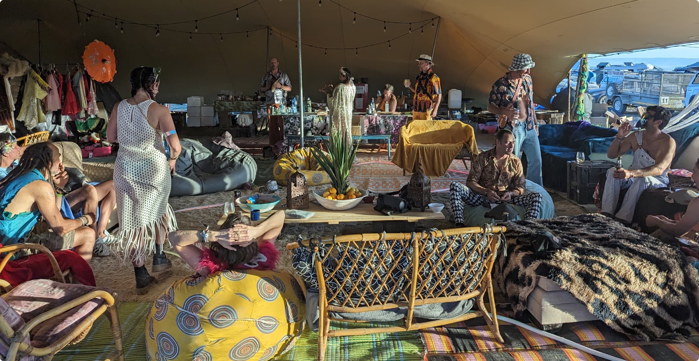 The camps of the Mad Hatters Village